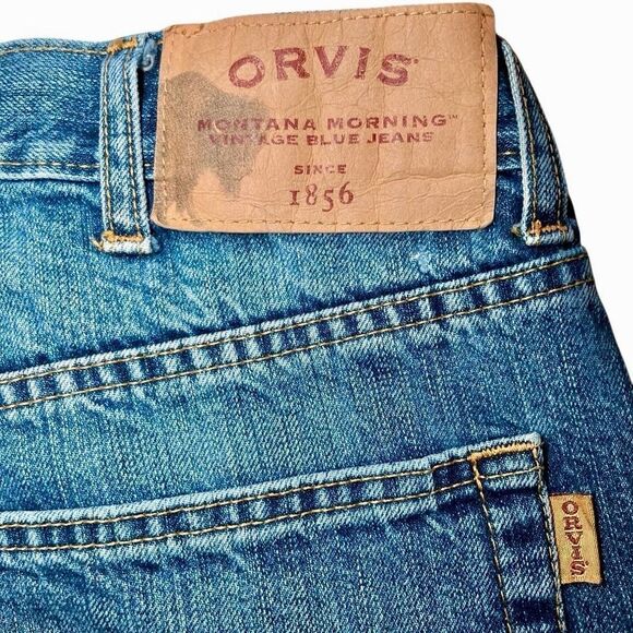 Orvis Straight Leg Jeans in Blue Wash Men’s 36/32 - Picture 6 of 9